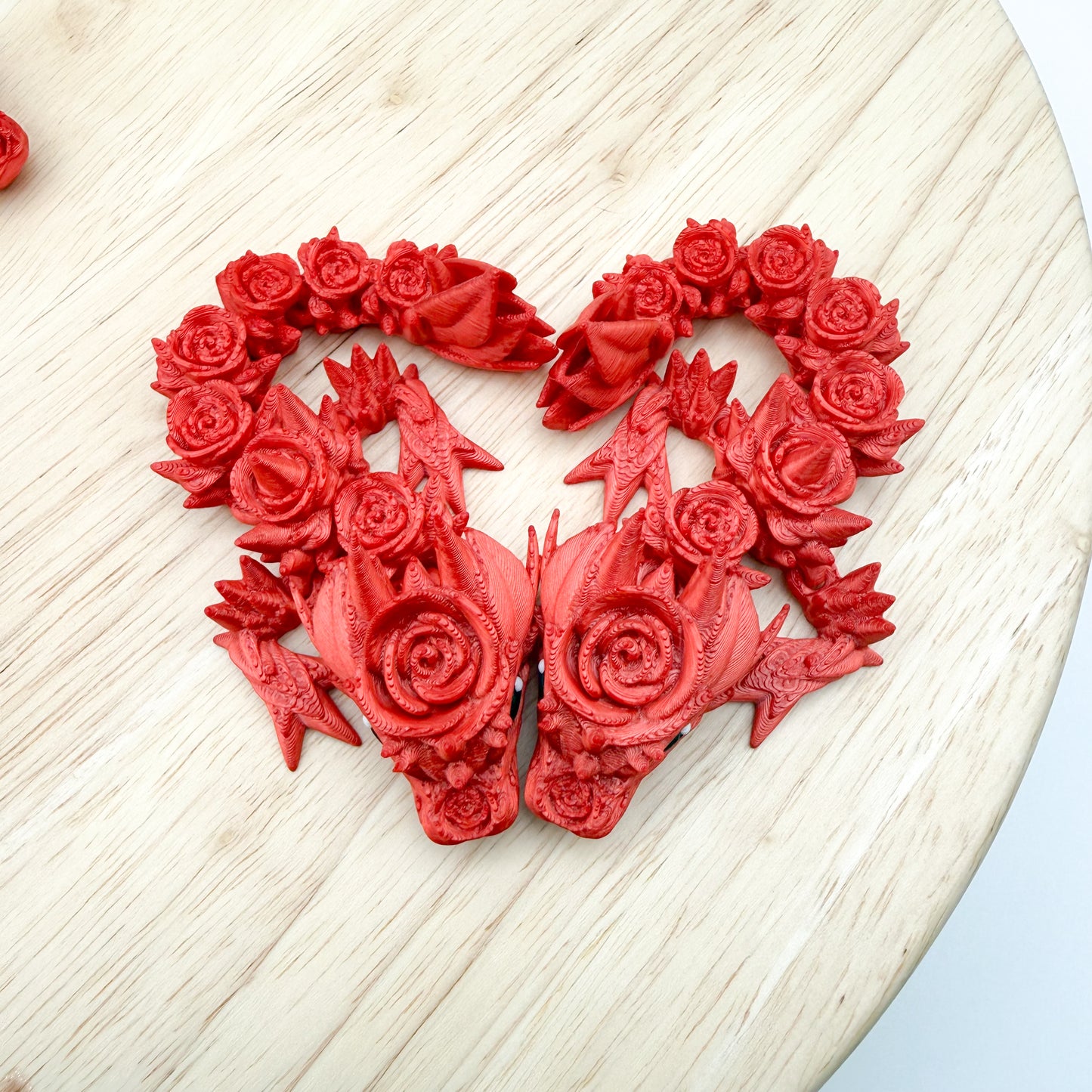 Mini Rose Dragon Articulating Figurine 3D Printed