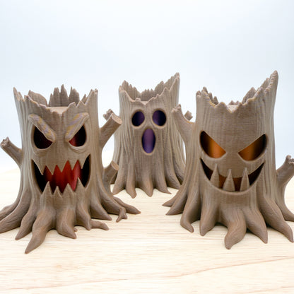 Spooky Stumps Set of 3 Halloween Decor
