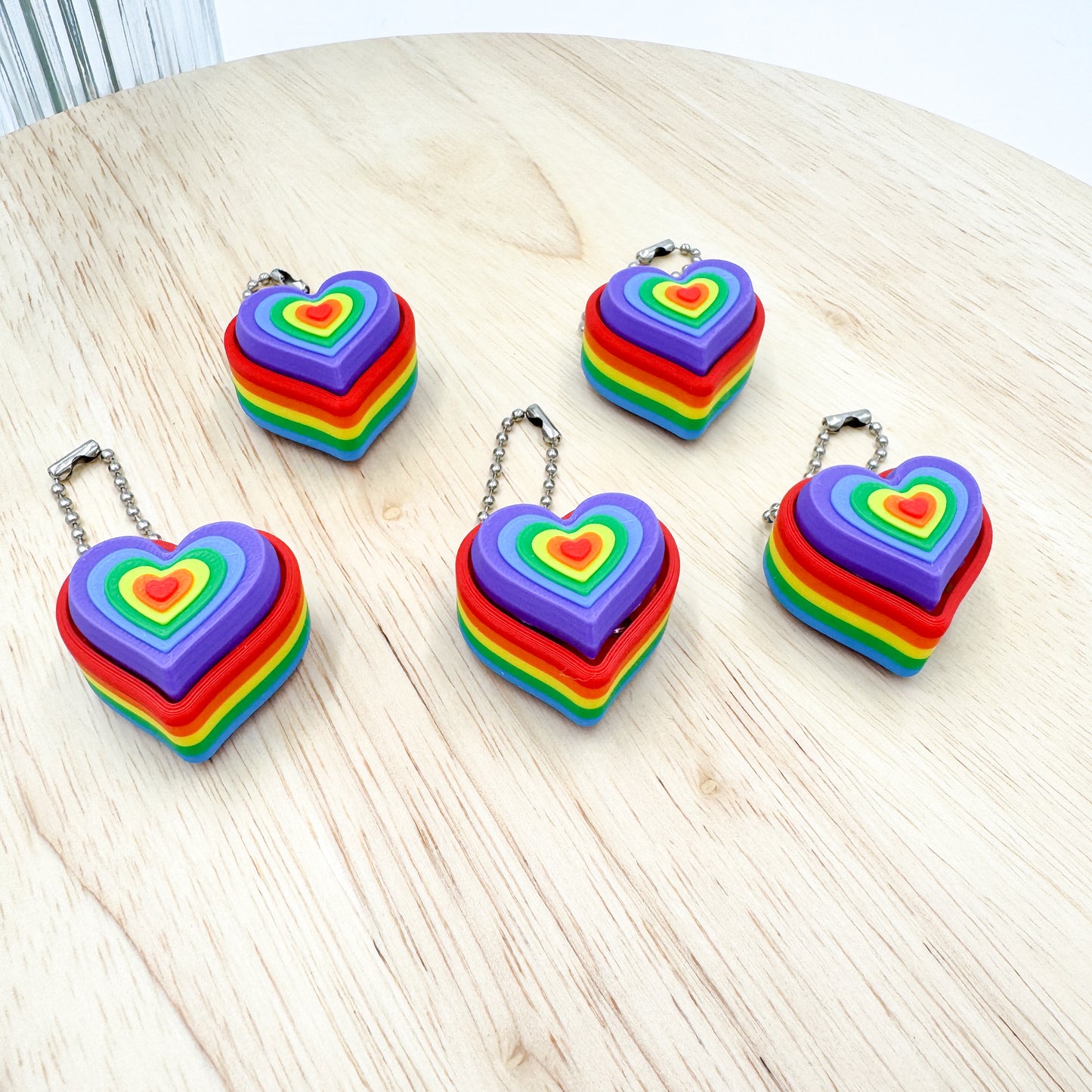 Pride Rainbow Clickie Keychain