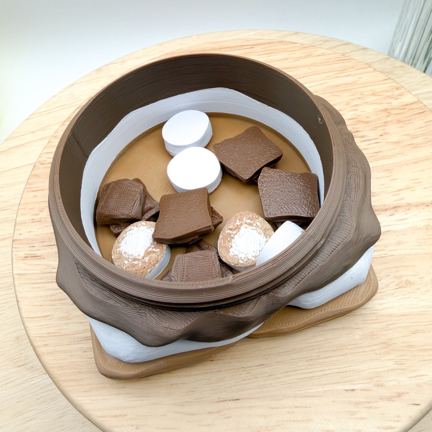 S’Mores Tic Tac Toe Game & Container 3D Printed Collectible