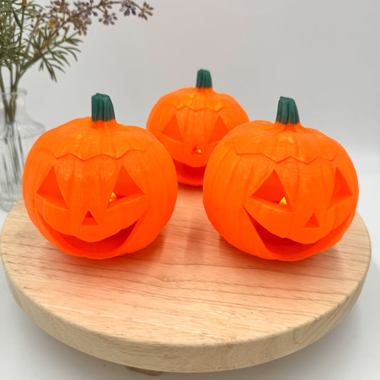 Glowing Pumpkin Jack-o’-lantern 3D Printed Decor