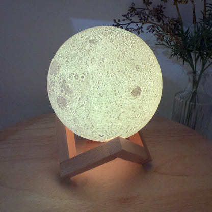 Lithophane Moon & Earth Display - 3D Printed Collectible
