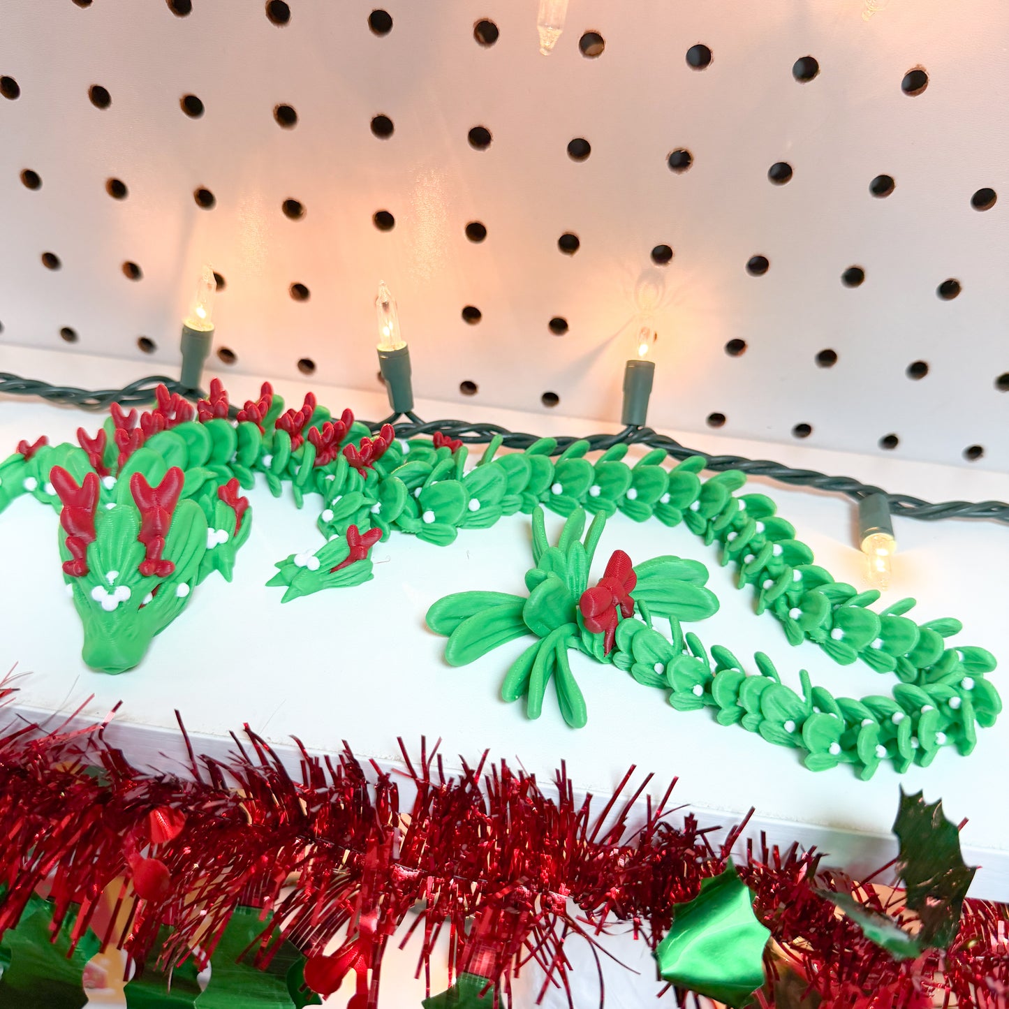 Holiday Holly & Mistletoe Dragons Christmas Collectible