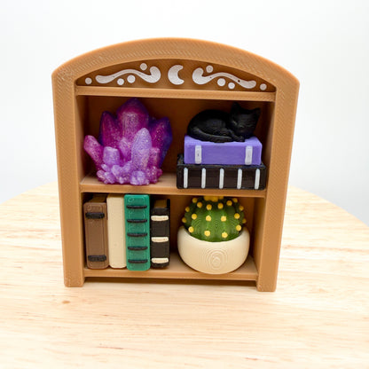 Bookshelf & Greenhouse Book Lover Clickie 3D Printed Fidget