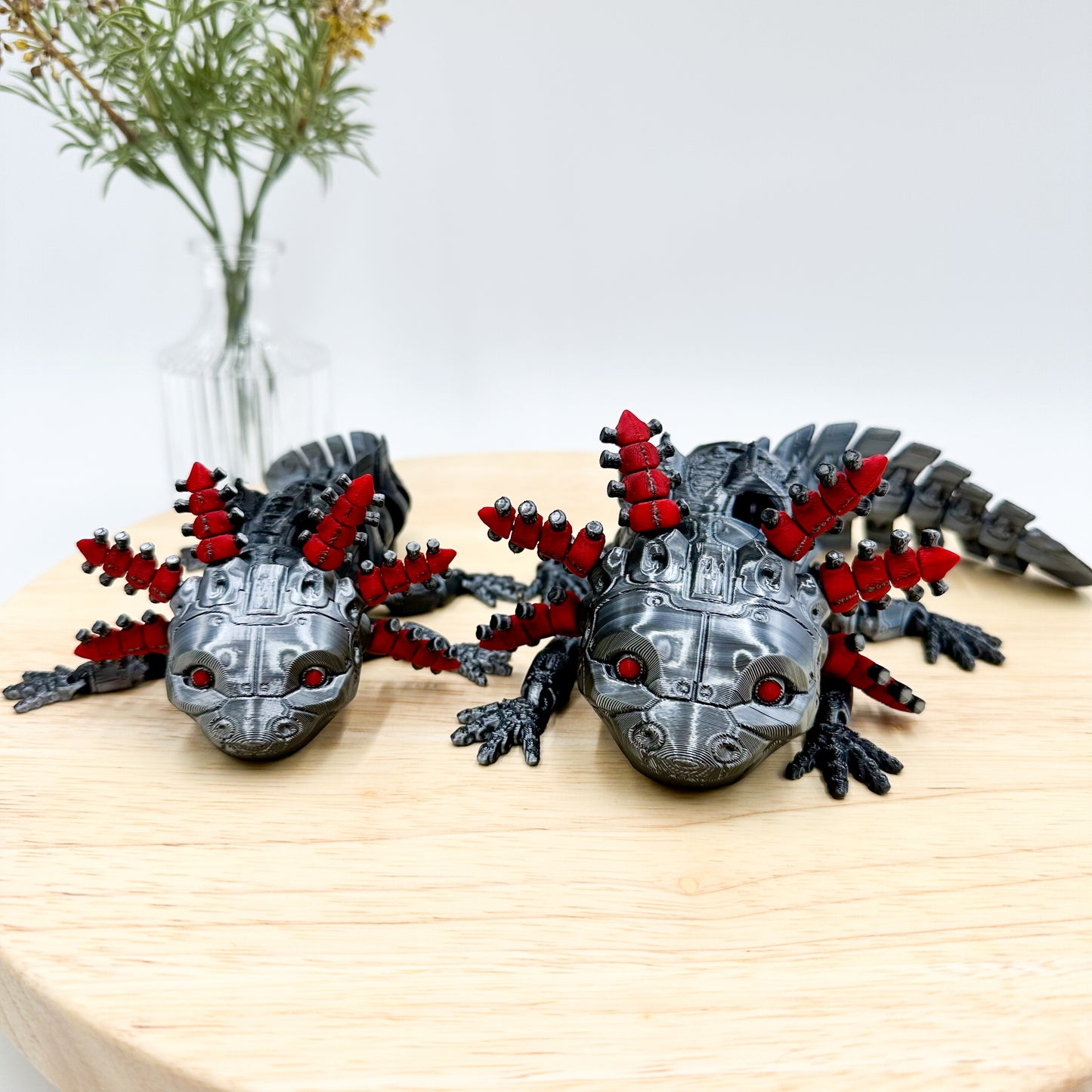 3D Printed Flexi Axolotl Articulating Amphibian Figurine