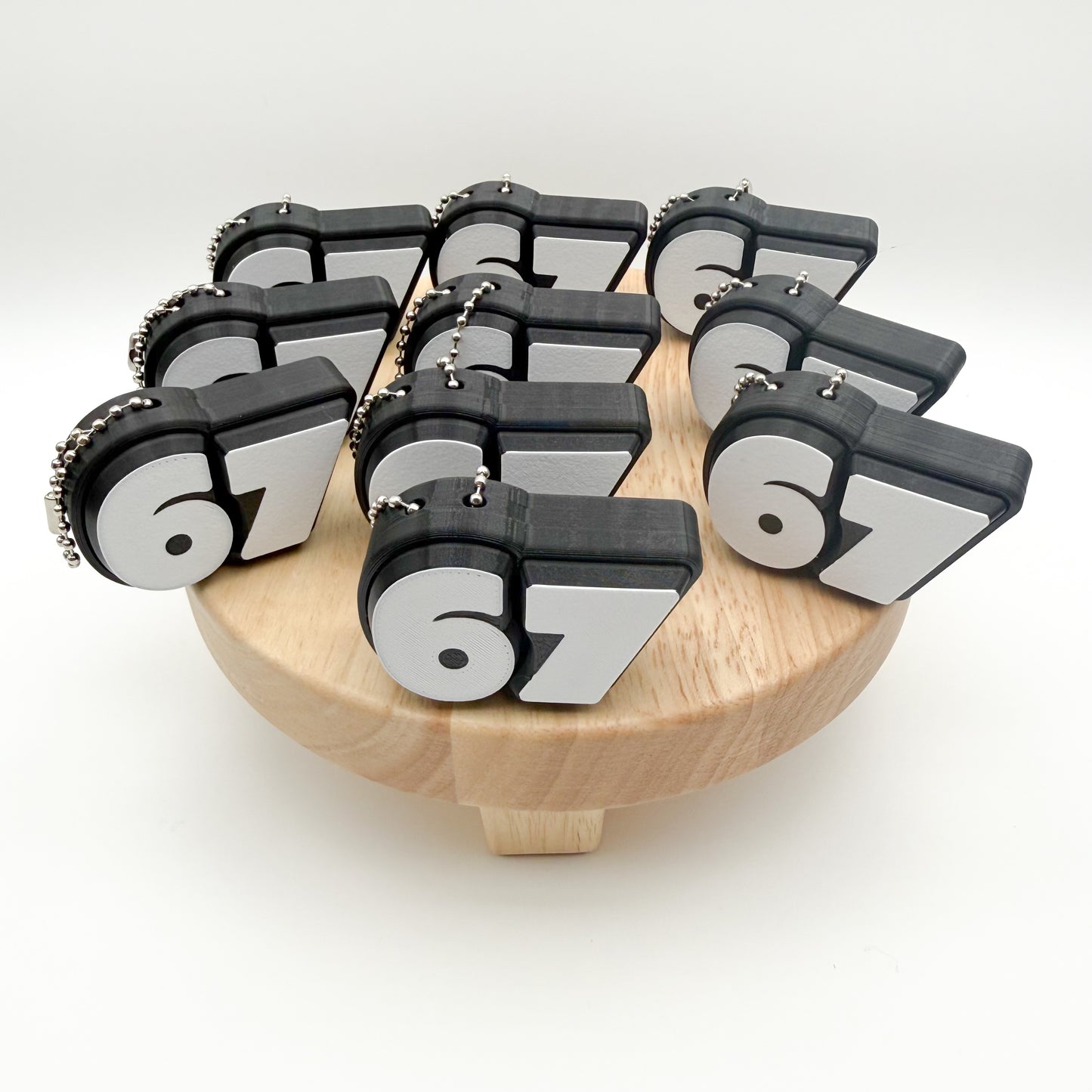 67 Six Seven Novelty Clickie Keychain - 3D Printed