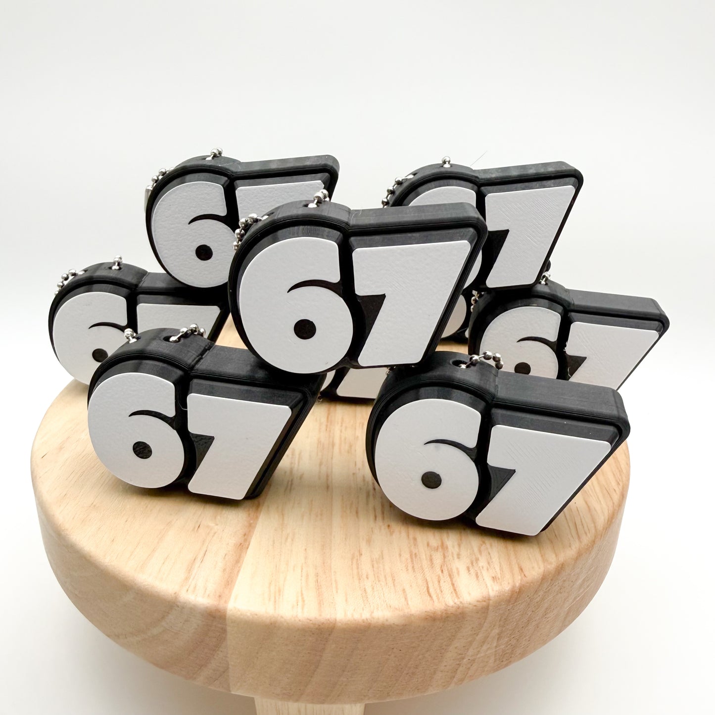 67 Six Seven Novelty Clickie Keychain - 3D Printed