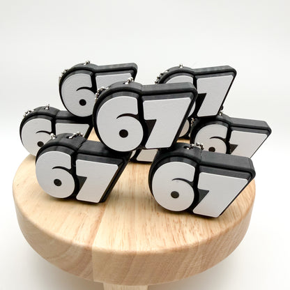 67 Six Seven Novelty Clickie Keychain - 3D Printed