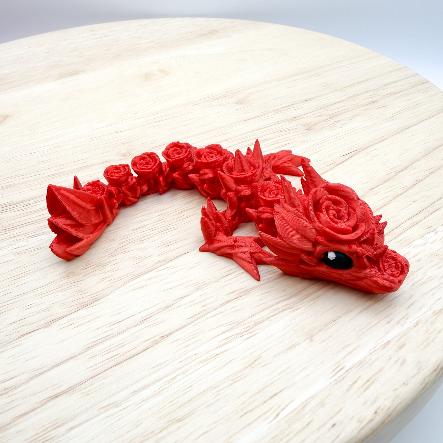 Mini Rose Dragon Articulating Figurine 3D Printed