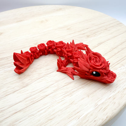 Mini Rose Dragon Articulating Figurine 3D Printed