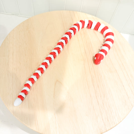 Candy Cane Snake Holiday Themed Snake Figurine