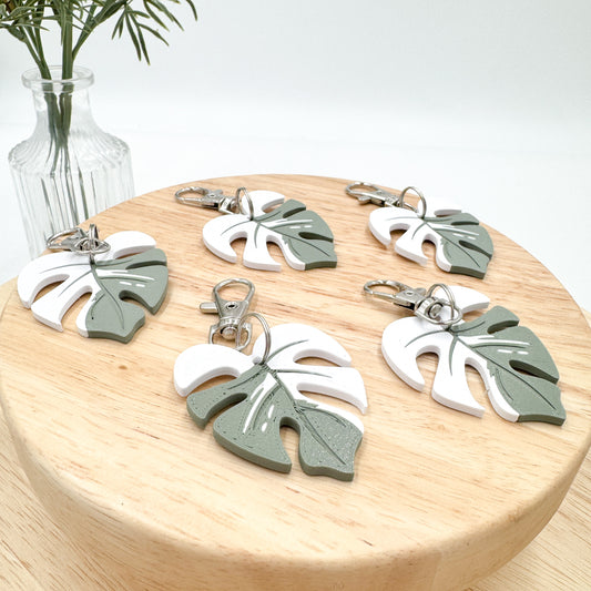 Monstera Plant Leaf Plant Lover Keychain