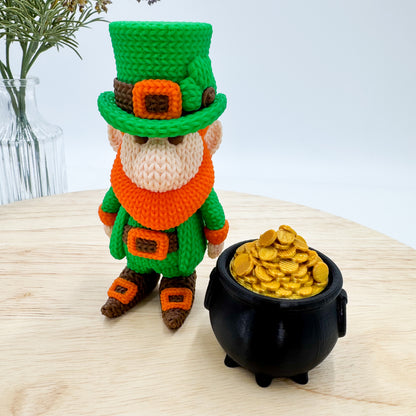 Leprechaun & Pot of Gold 3D Printed Saint Patrick’s Day Decor