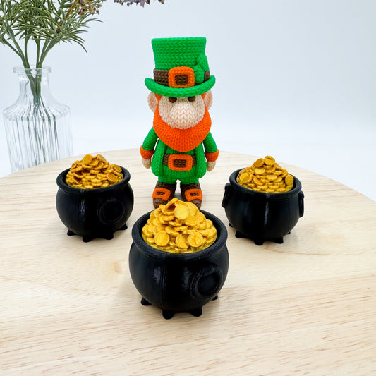Leprechaun & Pot of Gold 3D Printed Saint Patrick’s Day Decor