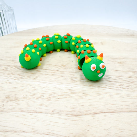 3D Printed Flexi Caterpillar Figurine