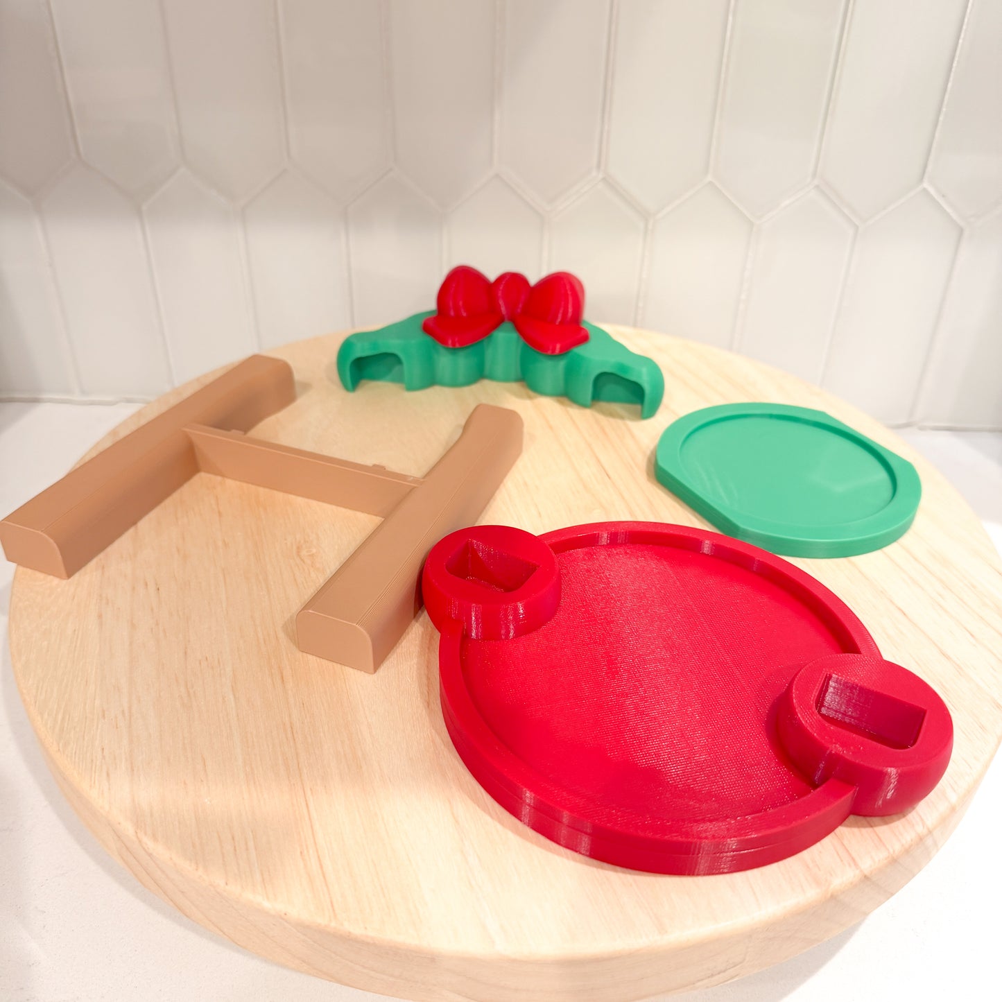 Holiday Tray 3D Printed Christmas Decor