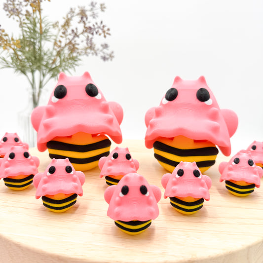 Pink “Boo Bee” Ghost Bee Figurine for Breast Cancer Awareness