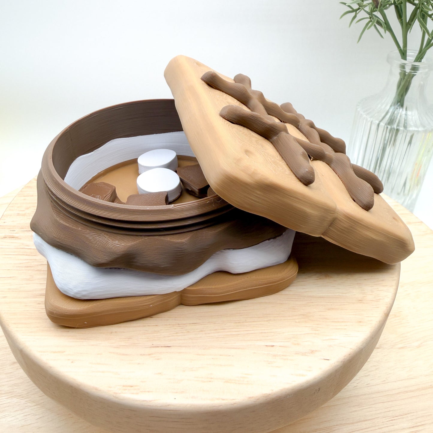 S’Mores Tic Tac Toe Game & Container 3D Printed Collectible