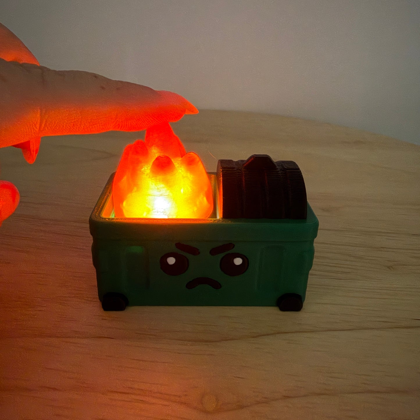 Light Up Dumpster Fire Clicker