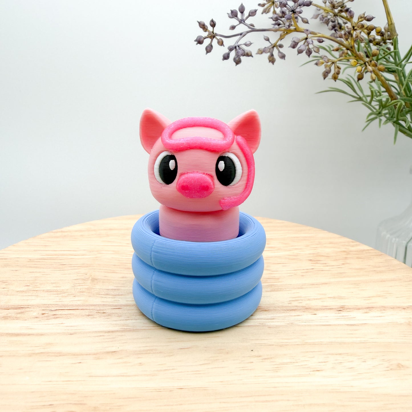 Piggy in Pool Clicker - 3D Printed Collectible