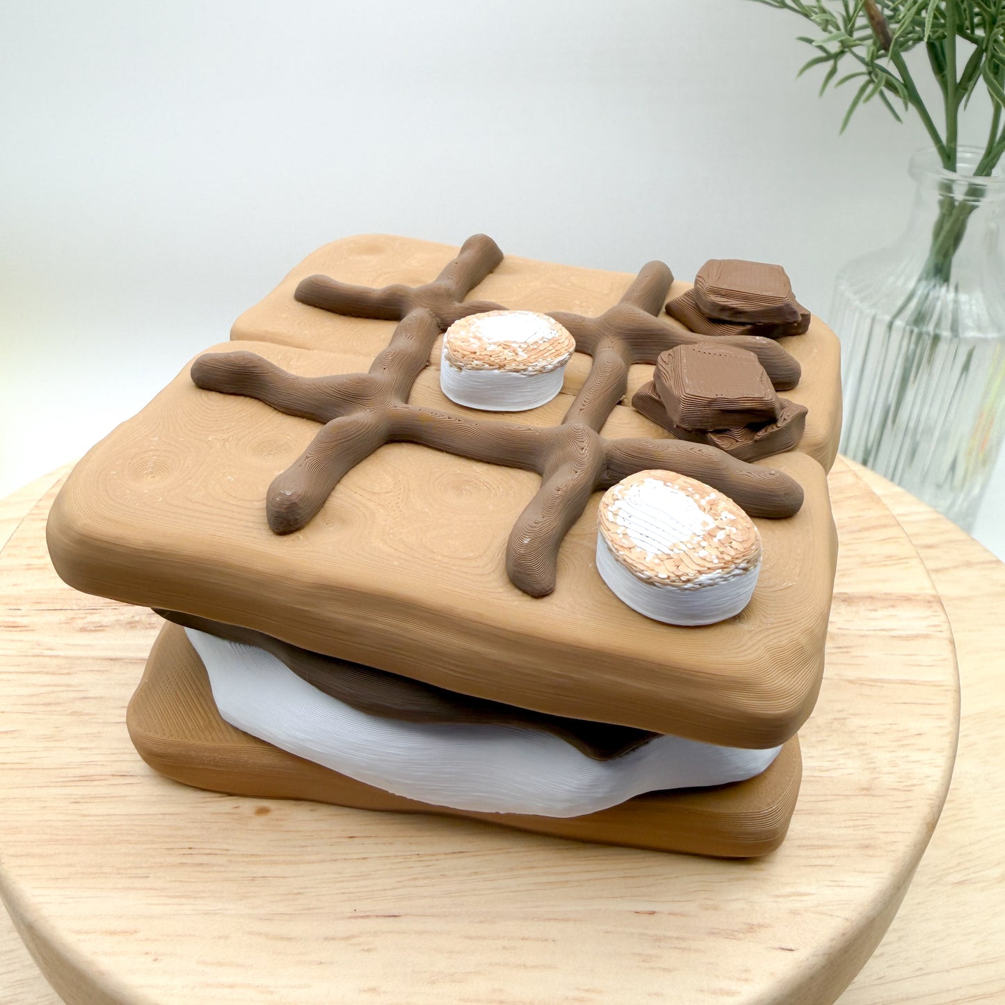 S’Mores Tic Tac Toe Game & Container 3D Printed Collectible