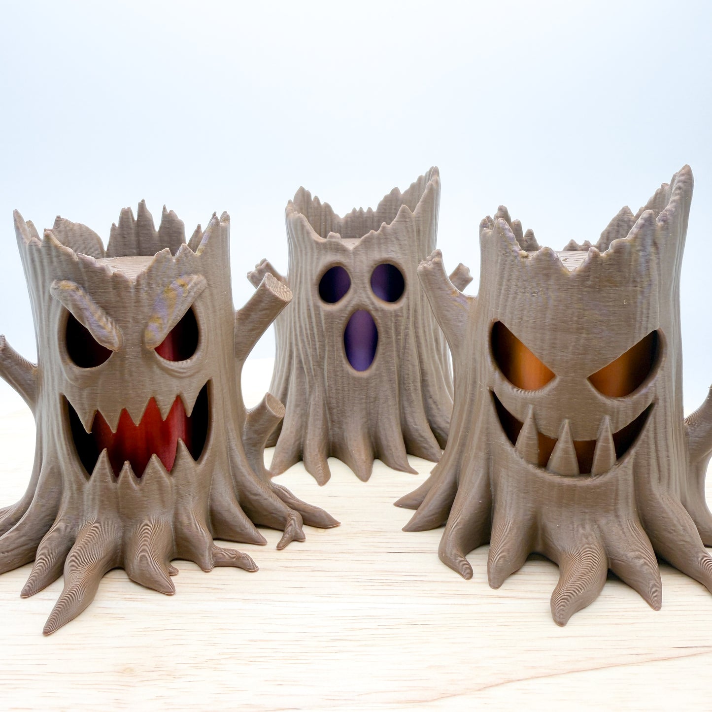 Spooky Stumps Set of 3 Halloween Decor
