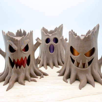 Spooky Stumps Set of 3 Halloween Decor
