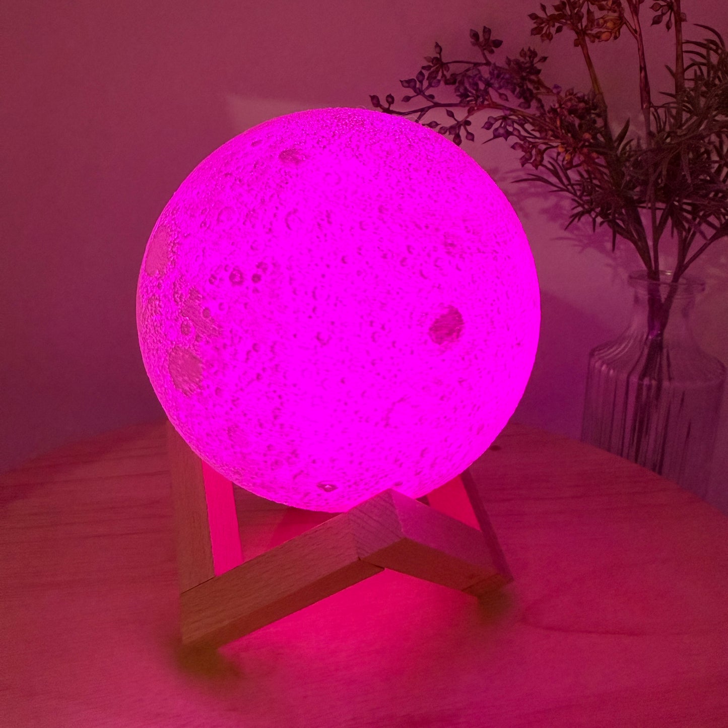 Lithophane Moon & Earth Display - 3D Printed Collectible