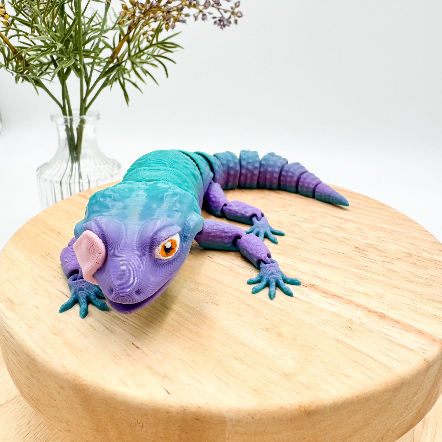 3D Printed Licking Gecko Figurine