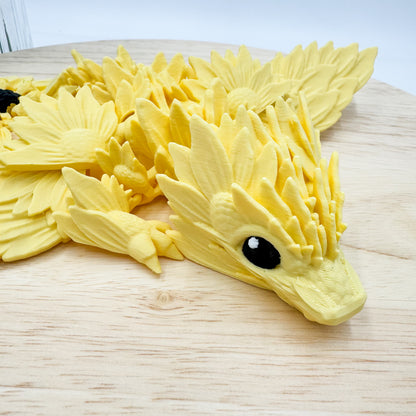 Sunflower Dragon 3D Printed Figurine