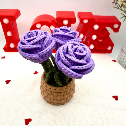 3D printed knit rose collectible
