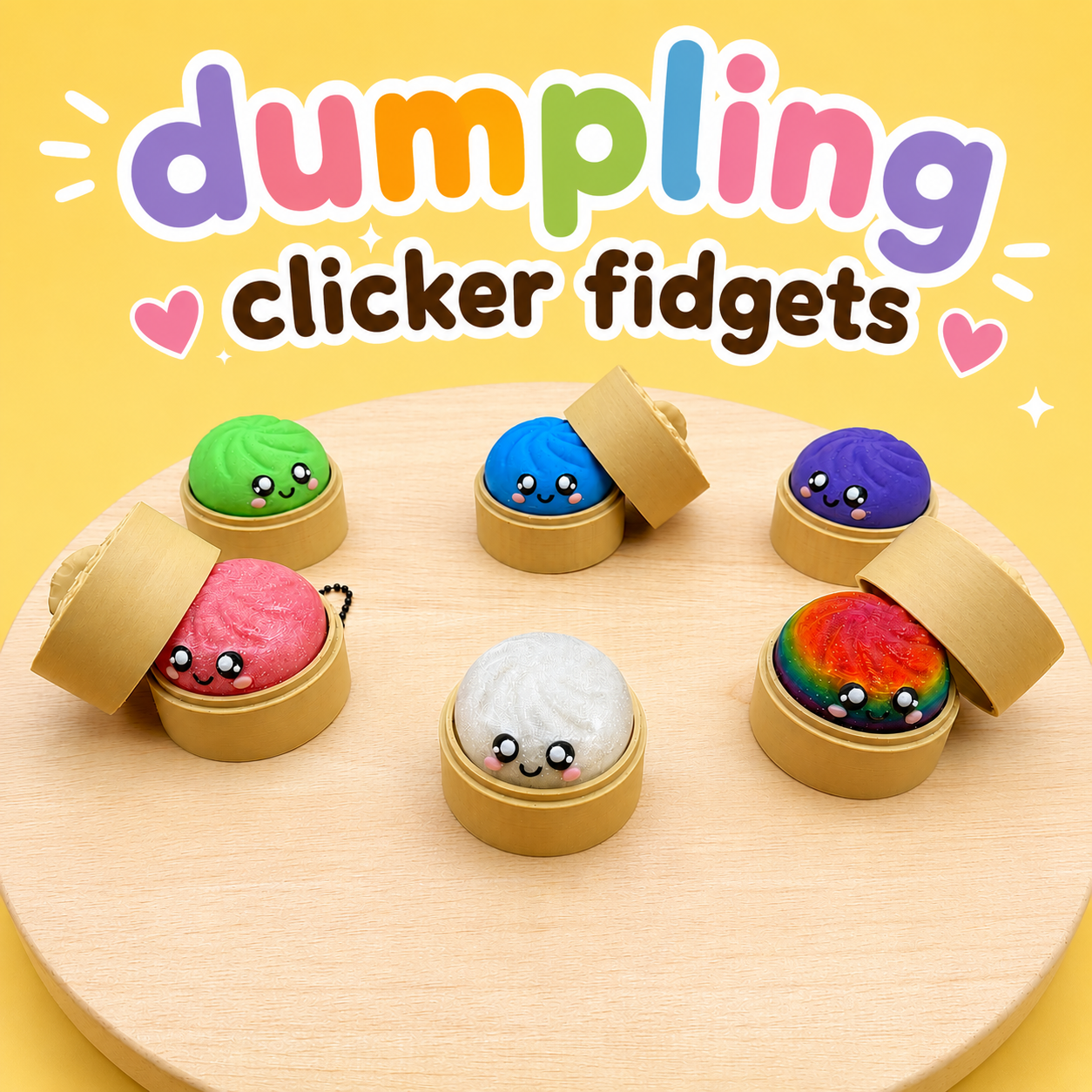 Dumpling Clicker Keychain Collectible