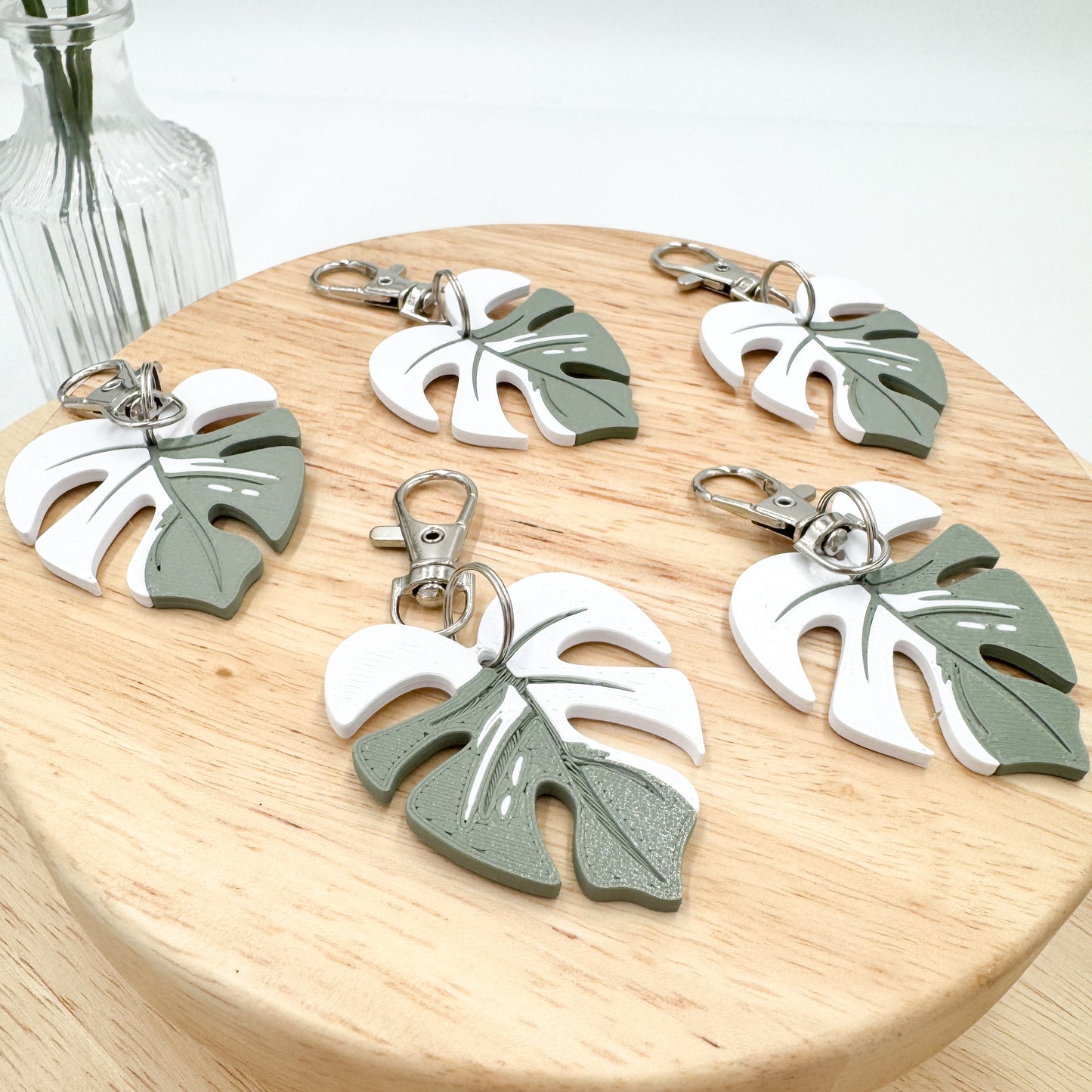 Monstera Plant Leaf Plant Lover Keychain