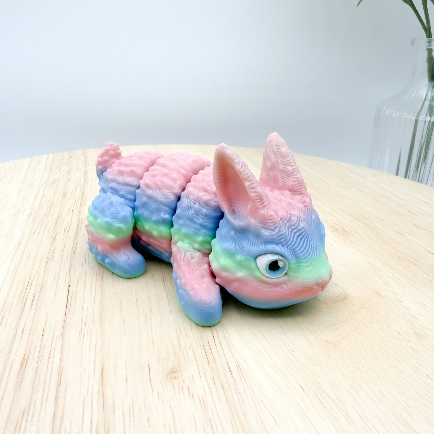 Pastel Rainbow Easter Bunny Figurine