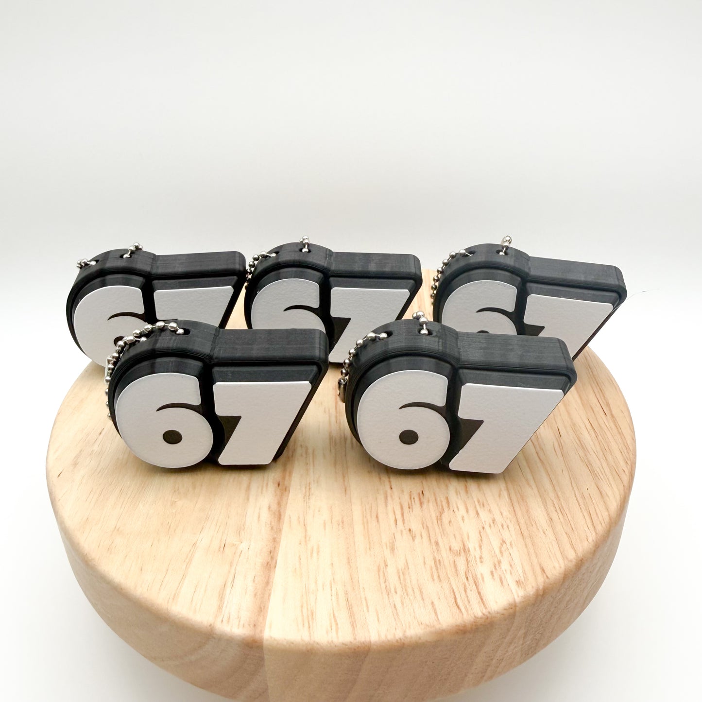 67 Six Seven Novelty Clickie Keychain - 3D Printed