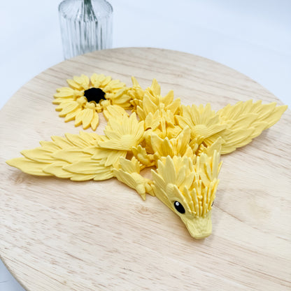 Sunflower Dragon 3D Printed Figurine