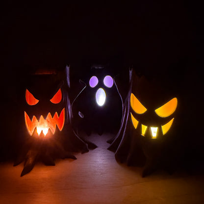 Spooky Stumps Set of 3 Halloween Decor