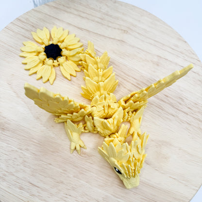 Sunflower Dragon 3D Printed Figurine