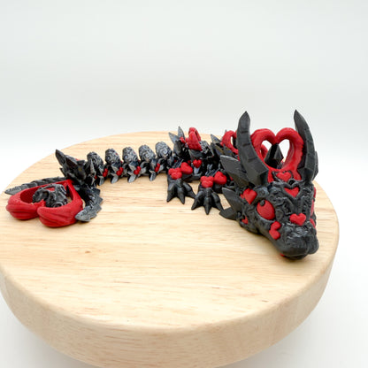 Heart Dragon Special Edition Valentines Day Articulating Dragon Figurine