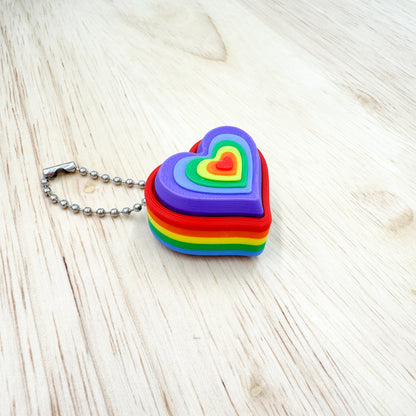 Pride Rainbow Clickie Keychain