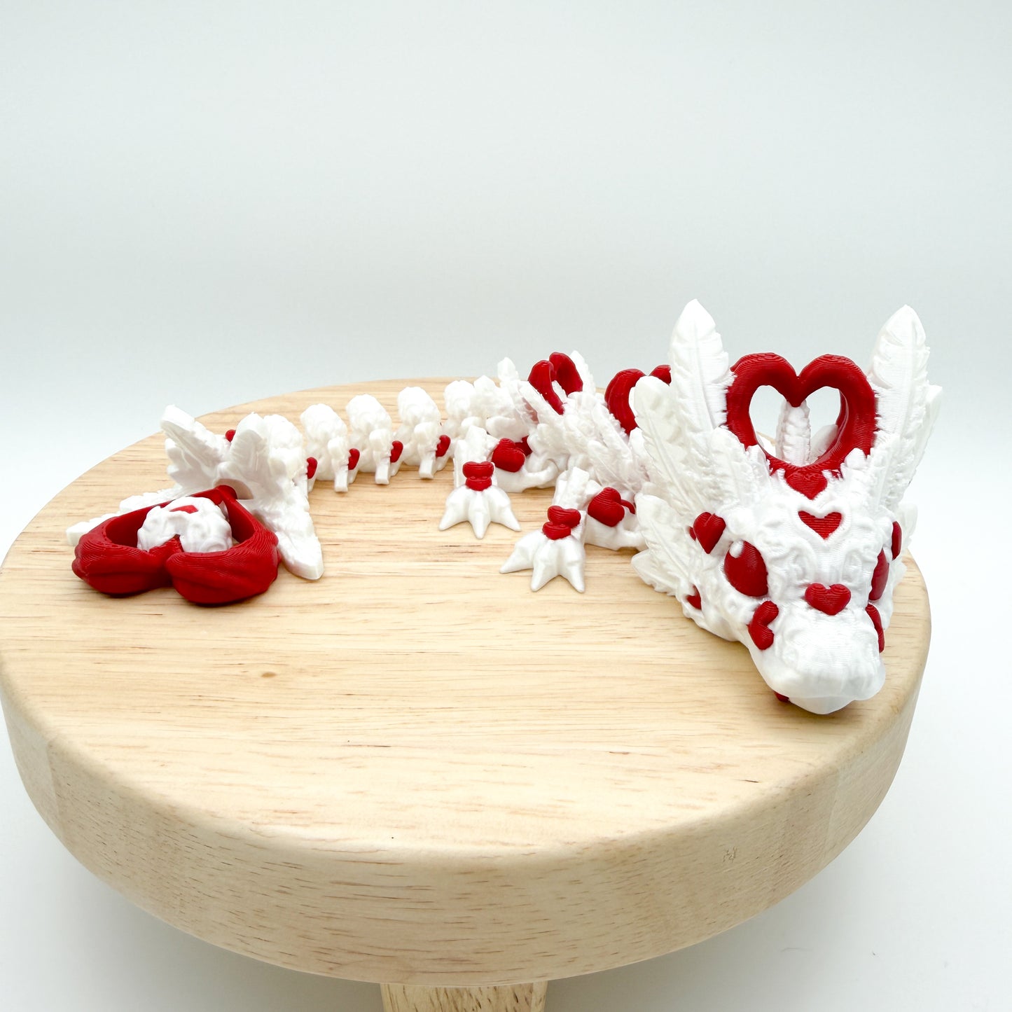 Heart Dragon Special Edition Valentines Day Articulating Dragon Figurine