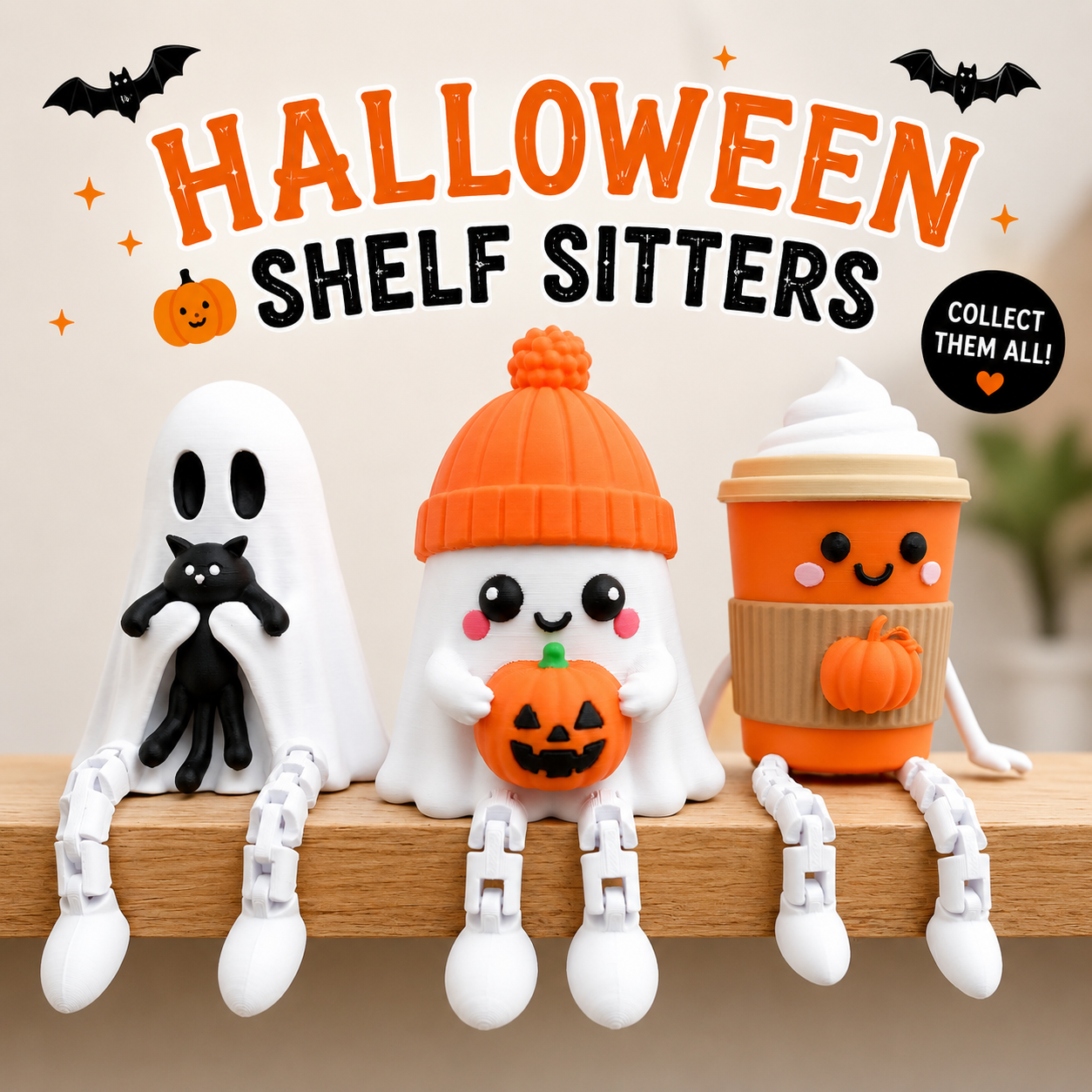 Halloween Shelf Sitters 3D Printed Collectible Figurine