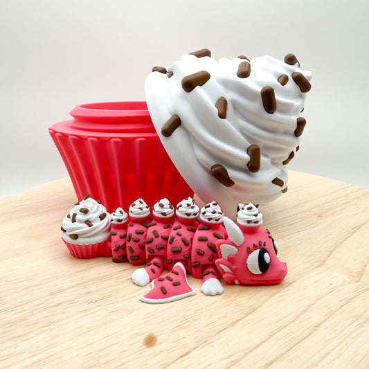 Large 3D printed Dragon Cupcake Collectible
