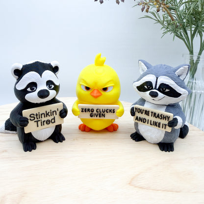 Animals with Attitude - Collectible 3D Printed Figurine