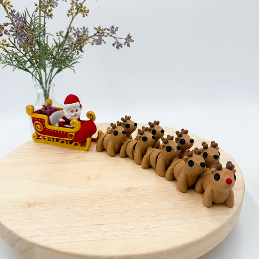 Santa Sleigh and Reindeer | Collectors Set