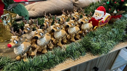 Santa Sleigh & Reindeer Complete Set