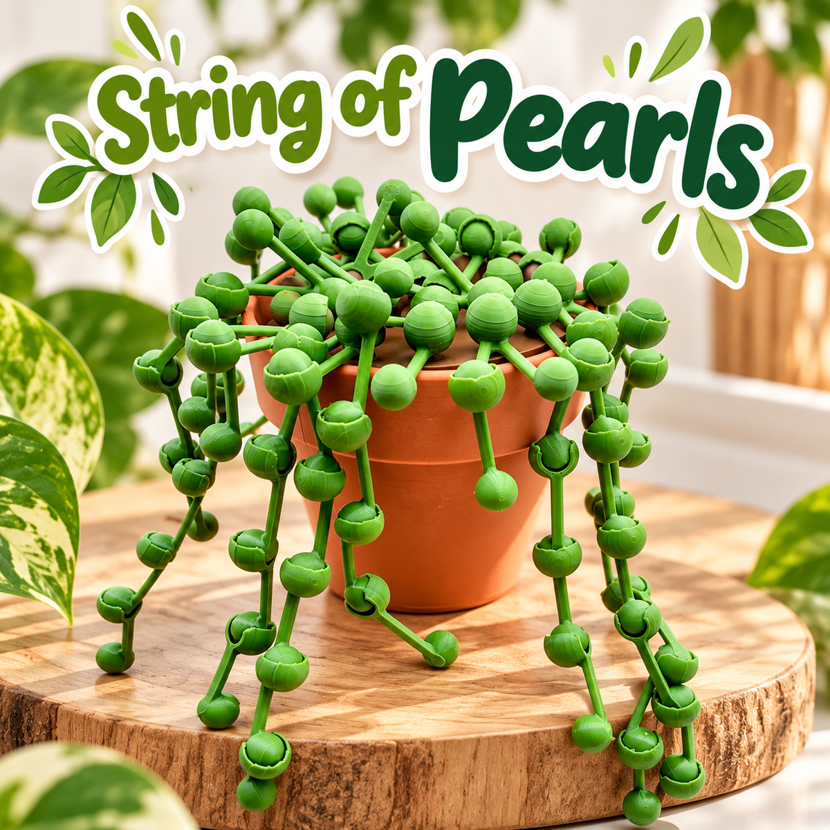 String of Pearls 3D Printed Collectible Plant