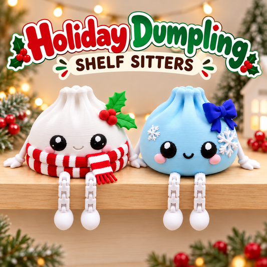Holiday Dumpling Shelf Sitters