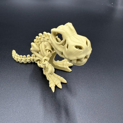 3D Printed Bone Rex Dinosaur Articulating Figurine