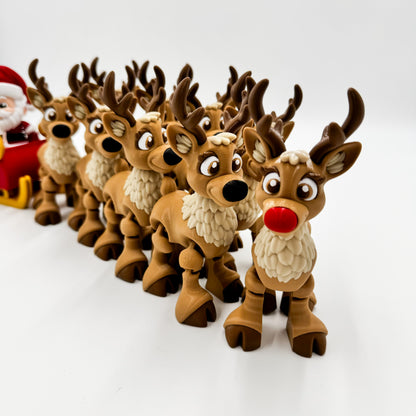 Santa Sleigh & Reindeer Complete Figurine Set | Large Collector's Set